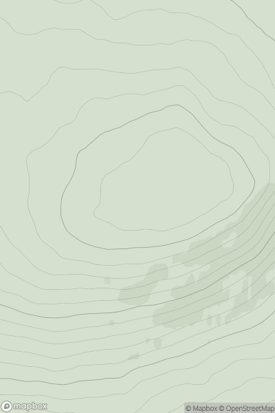 Thumbnail image for Beinn Chaorach [Glen Etive to Glen Lochy] showing contour plot for surrounding peak